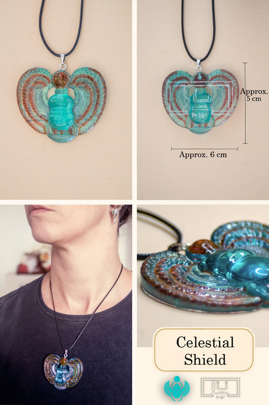Winged Scarab Handmade Ancient Egyptian Amulet