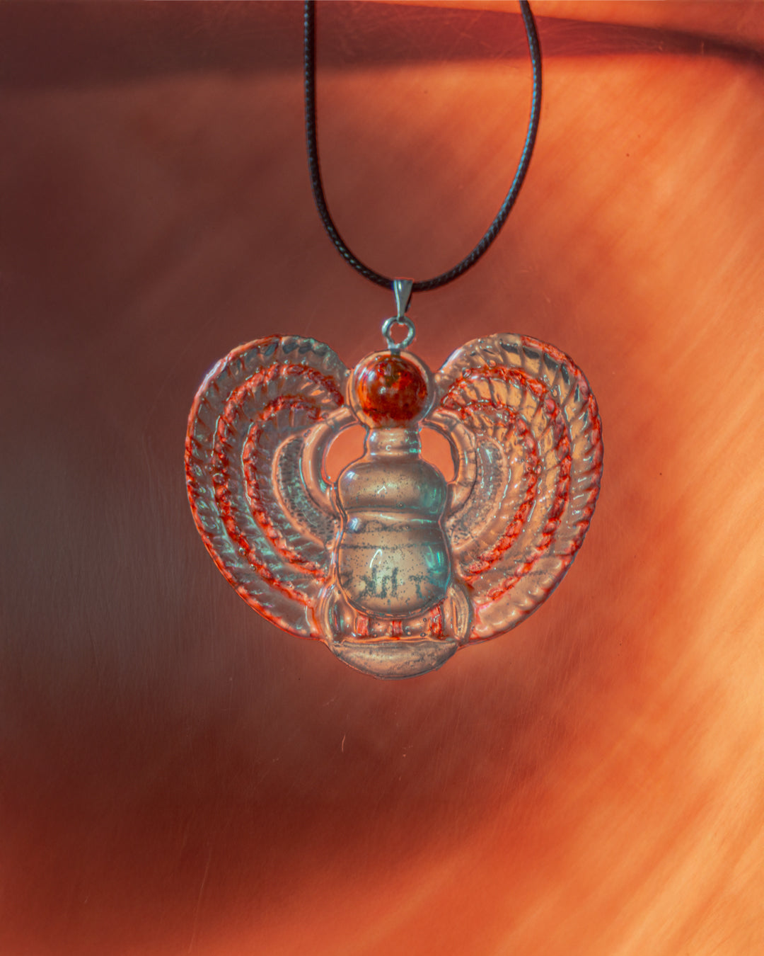 Winged Scarab Handmade Ancient Egyptian Amulet